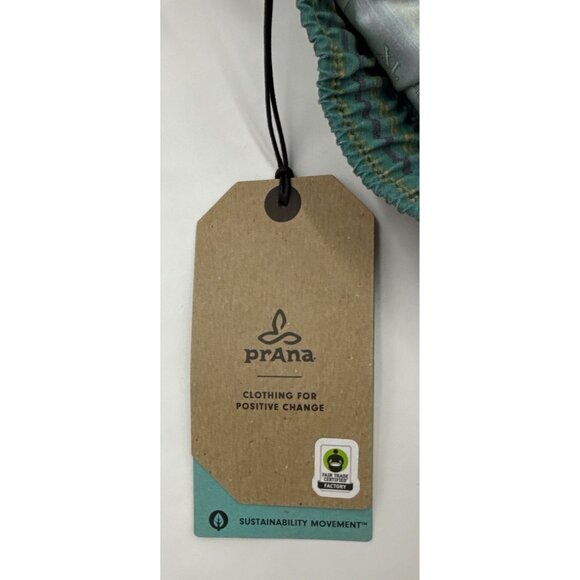 Prana Mens Shorts Striped Metric E Waist Boardshort Green Stripe Size XL New - Picture 11 of 11